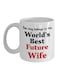 World's Best Future Wife Printed Coffee Mug White/Black/Red 8x8x9.5cm