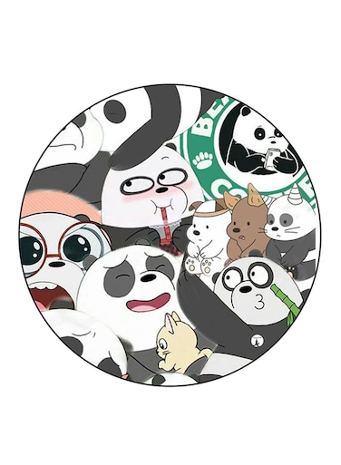 We Bare Bears Printed Fridge Magnet Round Multicolour