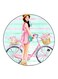 A Girl Printed Fridge Magnet Multicolour