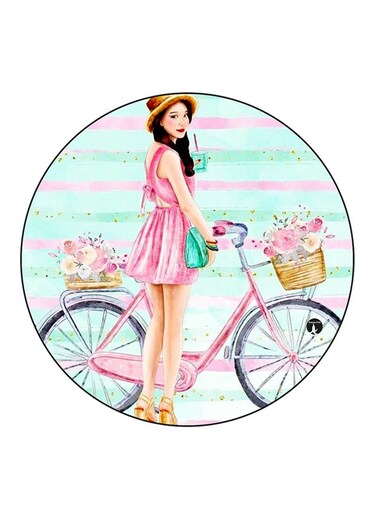 A Girl Printed Fridge Magnet Multicolour