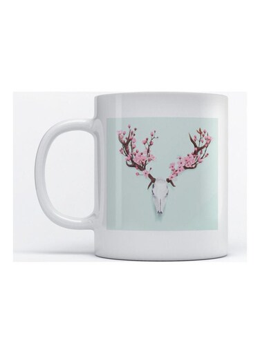 Mug Deer&rsquo;s Skull for Coffee and Tea White