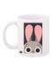 Rabbit Printed Coffee Mug White/Black/Pink
