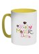 Happy Mother's Day Printed Coffee Mug Yellow/Pink/White 325ml