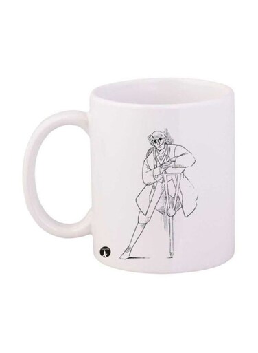 Anime Jazeerat Al Kanz Printed Mug White/Black Standard Size