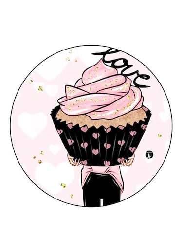 Cupcake Printed Fridge Magnet Multicolour