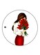 Woman Printed Fridge Magnet Multicolour