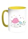 Love Birds Printed Coffee Mug Yellow/White/Pink