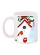 Bird Nest Printed Coffee Mug White/Red/Green 11ounce