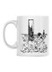 Printed Ceramic Mug White/Black