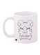 Anime Hamtaro Printed Coffee Mug White/Black