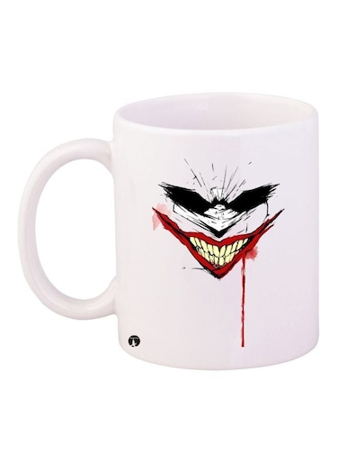 Joker Themed Coffee Mug White/Red/Black 11ounce