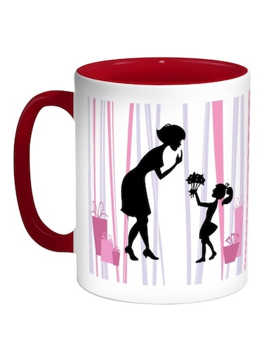 Mother's Day Gift Printed Coffee Mug White/Red/Pink 325ml