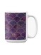 Premium Printed Ceramic Coffee Mug White/Purple 350ml