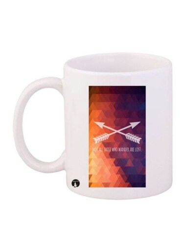 Printed Mug White/Purple/Orange