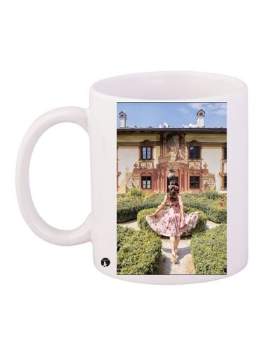 Printed Coffee Mug White/Green/Blue