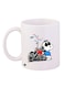 Cartoon Printed Ceramic Coffee Mug White/Blue/Red 11ounce