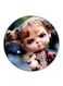 Girl Printed Fridge Magnet Multicolour