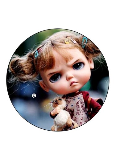 Girl Printed Fridge Magnet Multicolour