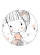 Girl Printed Fridge Magnet Round Multicolour