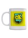 Ok Printed Ceramic Mug Yellow/Black/White