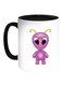 Cartoon Printed Coffee Mug White Black 11 ounce
