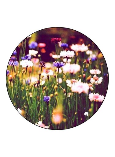 Flowers Printed Fridge Magnet Green/White/Purple 5.5cm