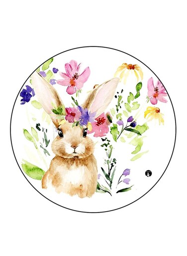Rabbit Printed Fridge Magnet Multicolour