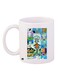 Cartoon Printed Coffee Mug White/Blue/Orange 11ounce