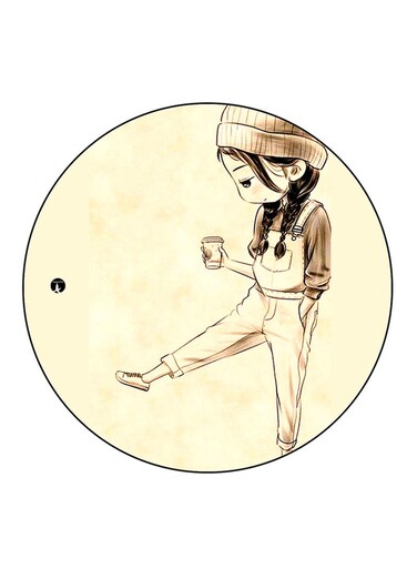Girl Printed Fridge Magnet Multicolour