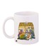 Cartoon Printed Coffee Mug White/Yellow/Green 11ounce
