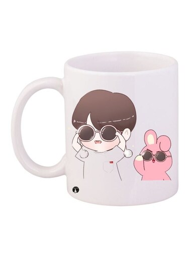 Animae Printed Coffee Mug White/Pink/Black