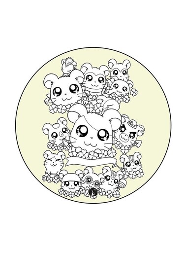 Anime Hamtaro Printed Fridge Magnet Multicolour