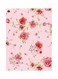 Floral Themed Metallic Plate Pink/Green/Purple