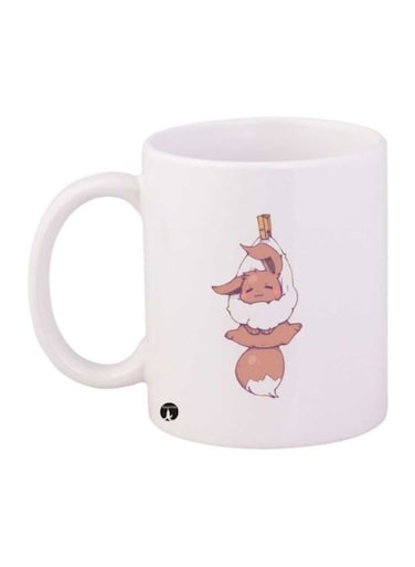 Pokemon Printed Mug White/Brown