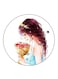 Girl Printed Fridge Magnet Multicolour