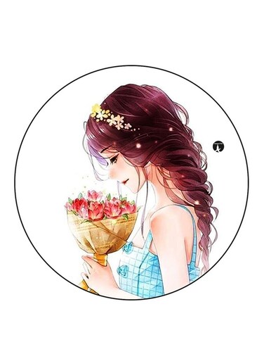 Girl Printed Fridge Magnet Multicolour