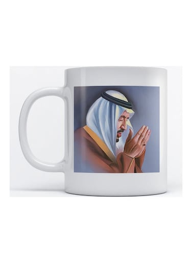 Mug 350ml King Salman bin Abdul Aziz for Coffee and Tea White