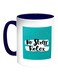 No Stress Relax Printed Coffee Mug White/Blue 11ounce