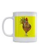 Rooster Mandala Printed Mug White/Yellow/Red