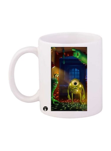 Monsters Inc Printed Mug White/Blue/Green Standard Size