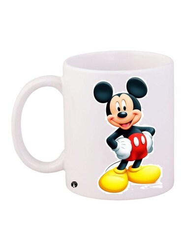 Mickey Mouse Printed Coffee Mug White/Red/Yellow
