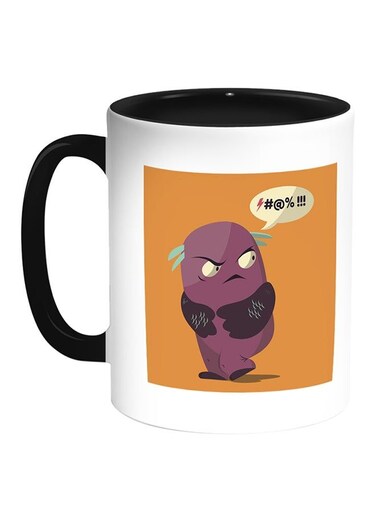 Cartoons Printed Coffee Mug White/Black 11ounce