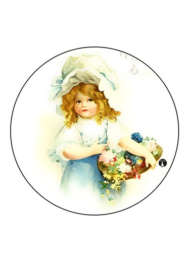 Vintage Art Printed Fridge Magnet Multicolour