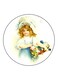 Vintage Art Printed Fridge Magnet Multicolour