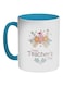 Happy Teachers Day Printed Coffee Mug Blue/White/Orange 325ml