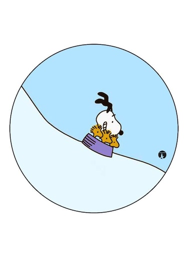 Cartoon Printed Fridge Magnet Blue/White/Yellow 5.5cm
