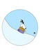 Cartoon Printed Fridge Magnet Blue/White/Yellow 5.5cm