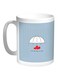 Love Will Stay Alive Printed Coffee Mug Blue/White/Red 11ounce