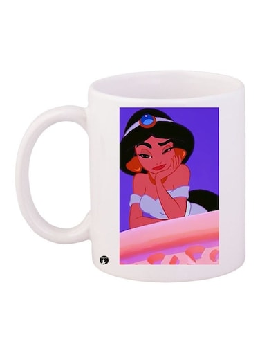 Printed Coffee Mug White/Black/Purple