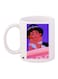 Printed Coffee Mug White/Black/Purple